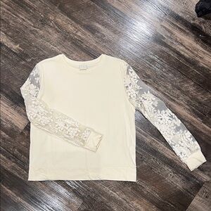 Cream too with Floral Lace Sleeves